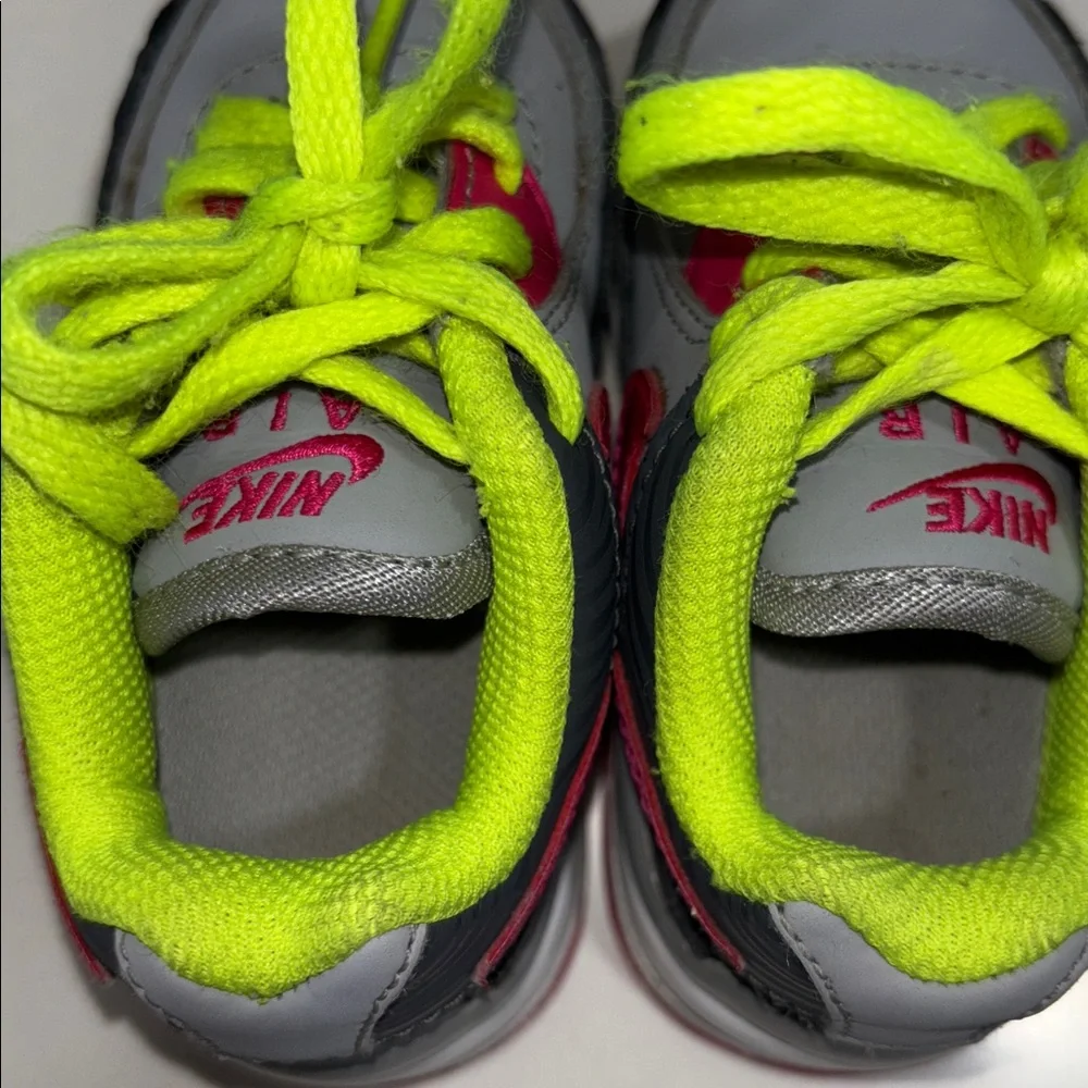 Nike Airmax Pink Gray Green Casual Sneakers Tennis Shies Little Kids‎ Size 5